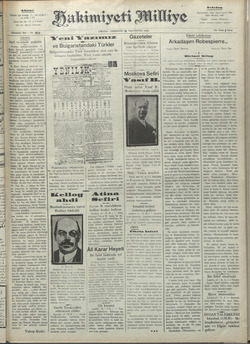 Hakimiyet-i Milliye Gazetesi 18 Ekim 1928 kapağı