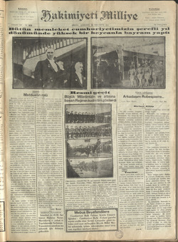 Hakimiyet-i Milliye Gazetesi 31 Ekim 1928 kapağı