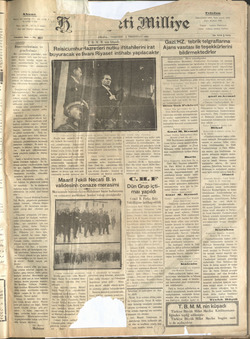 Hakimiyet-i Milliye Gazetesi 1 Kasım 1928 kapağı