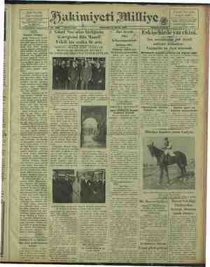 Hakimiyet-i Milliye Gazetesi 16 Mayıs 1929 kapağı