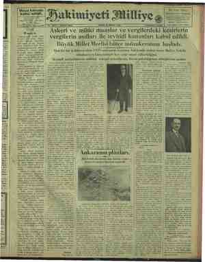 Hakimiyet-i Milliye Gazetesi 19 Mayıs 1929 kapağı