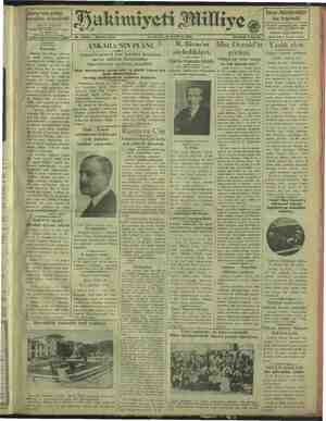 Hakimiyet-i Milliye Gazetesi 10 Haziran 1929 kapağı
