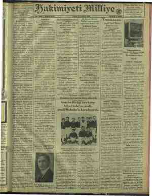 Hakimiyet-i Milliye Gazetesi 16 Haziran 1929 kapağı