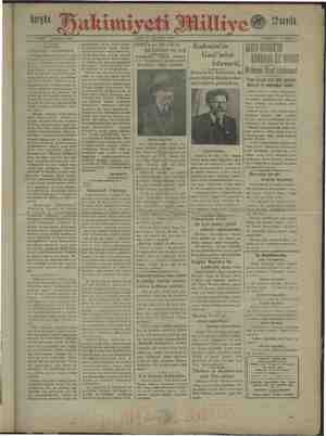 Hakimiyet-i Milliye Gazetesi 5 Temmuz 1929 kapağı