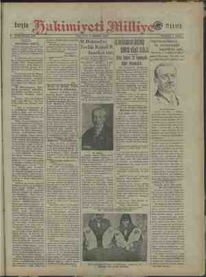Hakimiyet-i Milliye Gazetesi 17 Temmuz 1929 kapağı