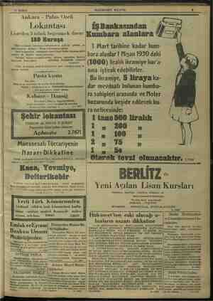    27 ŞUBAT Ankara Palas Oteli Lokantası Listeden 3 tabak beğenmek üzere 180 Kuruşa e akşam taamlarını mükemmel ve şa bir...