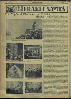    | | HAKİMİYETİ MİLLİYE Yeni Yapılacak Olan Muazzam Teleskop Meçhul Alemler Keş fiedecek. Ne b â Amerika'da rise Grand Canı