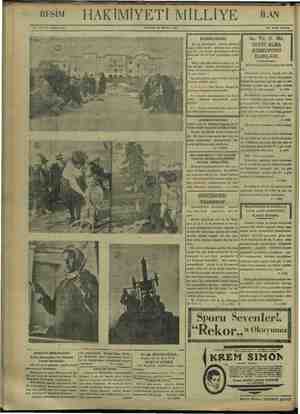    5 RESİM - HAKİMİYETİ MİLLİYE İLAN No. 3123 On birinci sene. PAZAR 23 MART 1930 Her yerde $ kuruş. — 500 ton yerli çimento