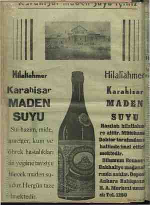  m mma “ 17 mapat Hilalıahmer Karahisar MADEN SUYU | e Hasılatı hilaliahn Sui hazim, mide, re aittir. Mütehass Doktor...