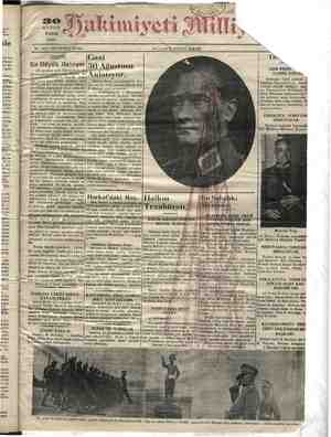 Hakimiyet-i Milliye Gazetesi 30 Ağustos 1931 kapağı