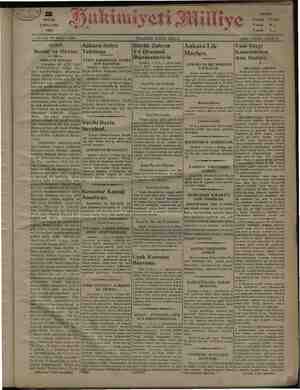 Hakimiyet-i Milliye Gazetesi 2 Eylül 1931 kapağı