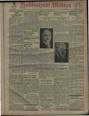Hakimiyet-i Milliye Gazetesi 3 Eylül 1931 kapağı