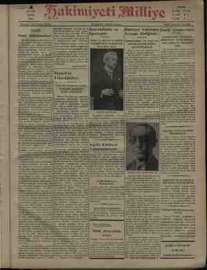 Hakimiyet-i Milliye Gazetesi 4 Eylül 1931 kapağı