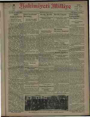 Hakimiyet-i Milliye Gazetesi 8 Eylül 1931 kapağı