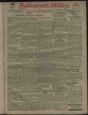 Hakimiyet-i Milliye Gazetesi 12 Eylül 1931 kapağı