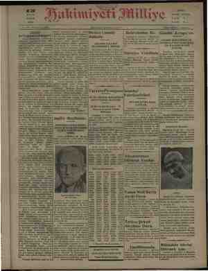 Hakimiyet-i Milliye Gazetesi 13 Eylül 1931 kapağı