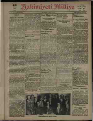 Hakimiyet-i Milliye Gazetesi 15 Eylül 1931 kapağı