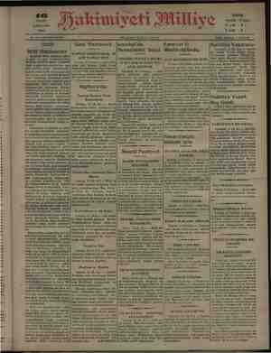 Hakimiyet-i Milliye Gazetesi 16 Eylül 1931 kapağı