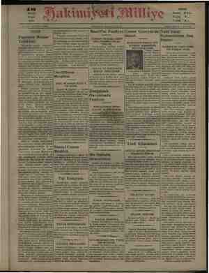 Hakimiyet-i Milliye Gazetesi 18 Eylül 1931 kapağı
