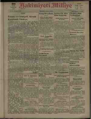 Hakimiyet-i Milliye Gazetesi 21 Eylül 1931 kapağı