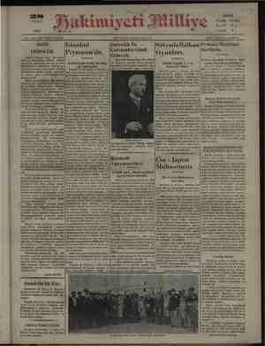 Hakimiyet-i Milliye Gazetesi 28 Eylül 1931 kapağı