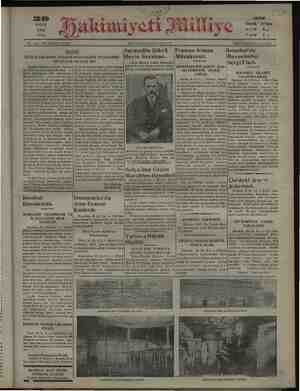 Hakimiyet-i Milliye Gazetesi 29 Eylül 1931 kapağı