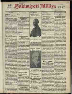 Hakimiyet-i Milliye Gazetesi 30 Eylül 1931 kapağı