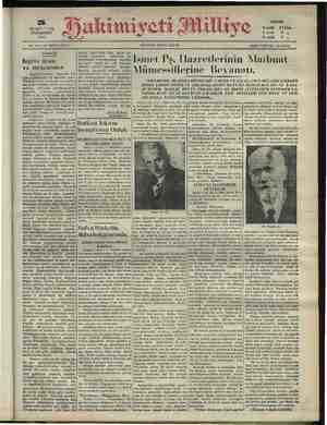 Hakimiyet-i Milliye Gazetesi 5 Ekim 1931 kapağı