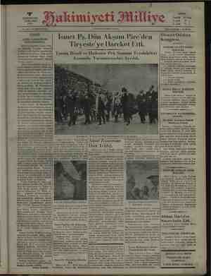 Hakimiyet-i Milliye Gazetesi 7 Ekim 1931 kapağı