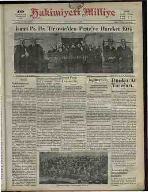 Hakimiyet-i Milliye Gazetesi 10 Ekim 1931 kapağı