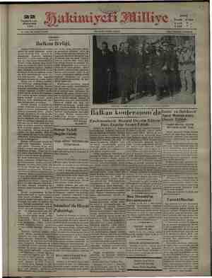 Hakimiyet-i Milliye Gazetesi 22 Ekim 1931 kapağı