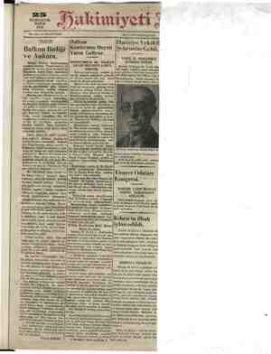 Hakimiyet-i Milliye Gazetesi 25 Ekim 1931 kapağı