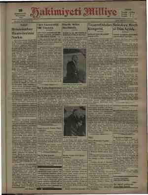 Hakimiyet-i Milliye Gazetesi 2 Kasım 1931 kapağı