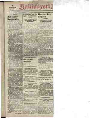 Hakimiyet-i Milliye Gazetesi 4 Kasım 1931 kapağı