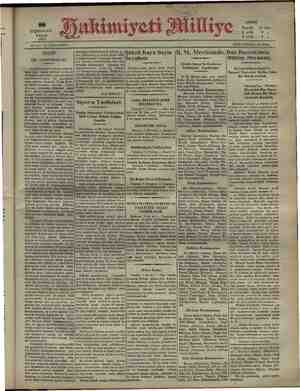 Hakimiyet-i Milliye Gazetesi 8 Kasım 1931 kapağı