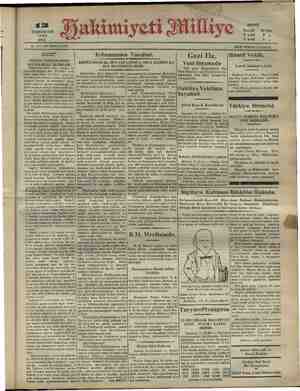 Hakimiyet-i Milliye Gazetesi 13 Kasım 1931 kapağı