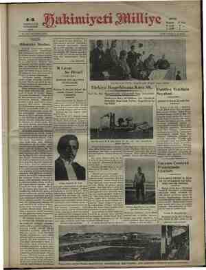 Hakimiyet-i Milliye Gazetesi 14 Kasım 1931 kapağı