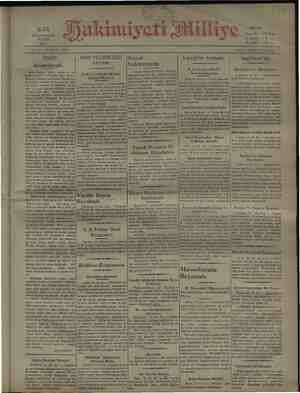 Hakimiyet-i Milliye Gazetesi 15 Kasım 1931 kapağı