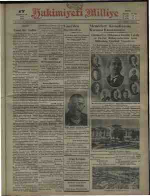 Hakimiyet-i Milliye Gazetesi 17 Kasım 1931 kapağı