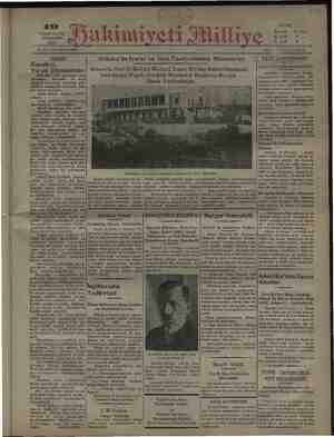 Hakimiyet-i Milliye Gazetesi 19 Kasım 1931 kapağı