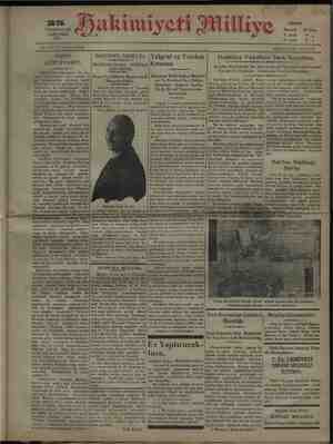 Hakimiyet-i Milliye Gazetesi 25 Kasım 1931 kapağı