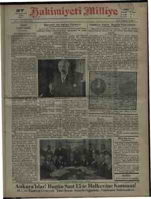 Hakimiyet-i Milliye Gazetesi 27 Kasım 1931 kapağı