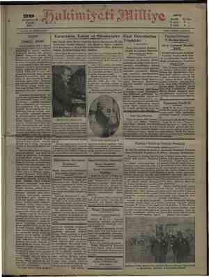 Hakimiyet-i Milliye Gazetesi 29 Kasım 1931 kapağı