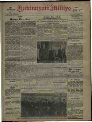 Hakimiyet-i Milliye Gazetesi 3 Aralık 1931 kapağı