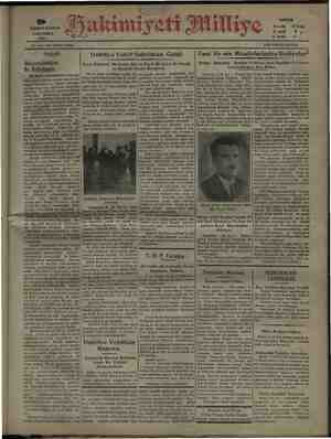 Hakimiyet-i Milliye Gazetesi 9 Aralık 1931 kapağı