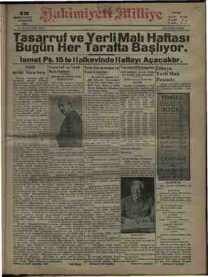 Hakimiyet-i Milliye Gazetesi 12 Aralık 1931 kapağı