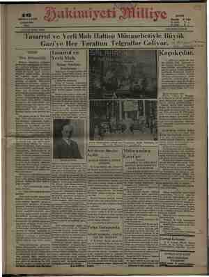 Hakimiyet-i Milliye Gazetesi 16 Aralık 1931 kapağı