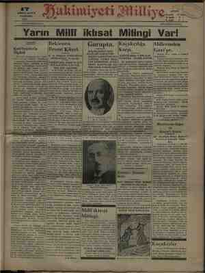 Hakimiyet-i Milliye Gazetesi 17 Aralık 1931 kapağı