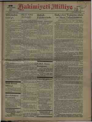 Hakimiyet-i Milliye Gazetesi 18 Aralık 1931 kapağı
