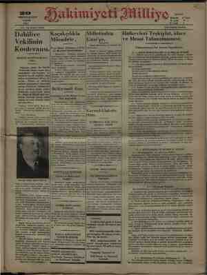 Hakimiyet-i Milliye Gazetesi 20 Aralık 1931 kapağı